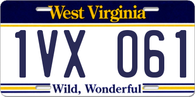 WV license plate 1VX061