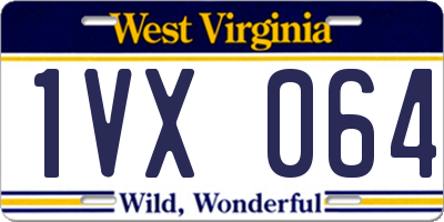 WV license plate 1VX064