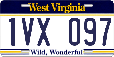 WV license plate 1VX097