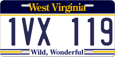 WV license plate 1VX119
