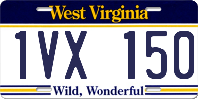 WV license plate 1VX150
