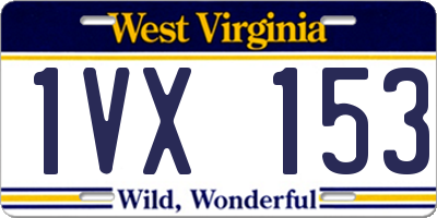 WV license plate 1VX153