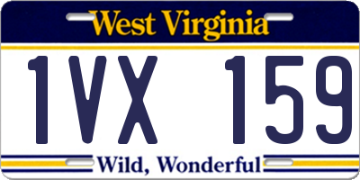 WV license plate 1VX159