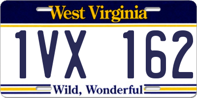 WV license plate 1VX162