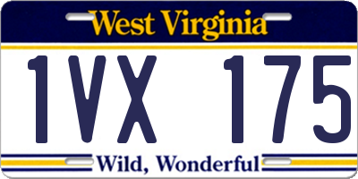 WV license plate 1VX175