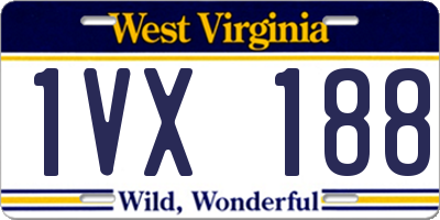 WV license plate 1VX188