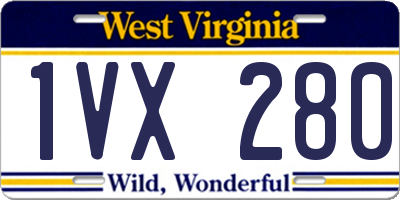 WV license plate 1VX280