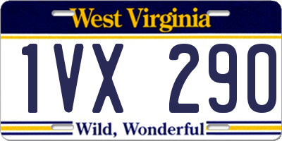WV license plate 1VX290