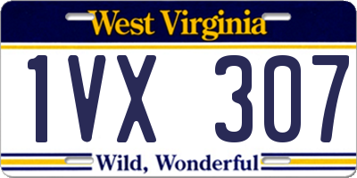 WV license plate 1VX307