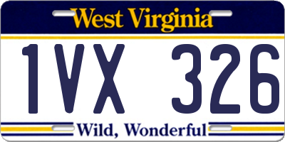 WV license plate 1VX326
