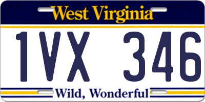 WV license plate 1VX346
