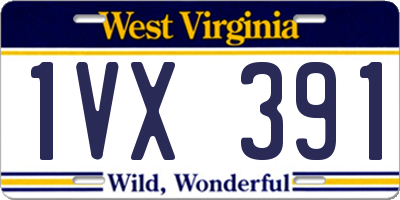WV license plate 1VX391