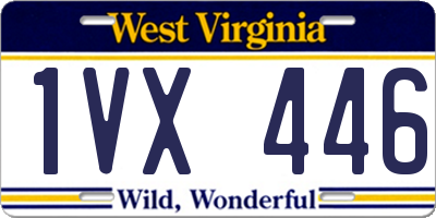 WV license plate 1VX446