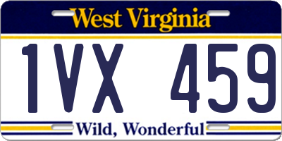 WV license plate 1VX459