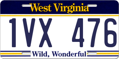WV license plate 1VX476