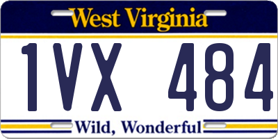 WV license plate 1VX484