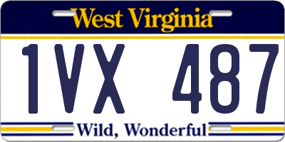 WV license plate 1VX487