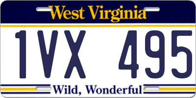WV license plate 1VX495