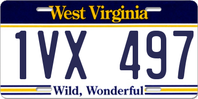WV license plate 1VX497