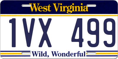 WV license plate 1VX499