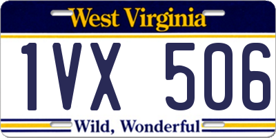 WV license plate 1VX506