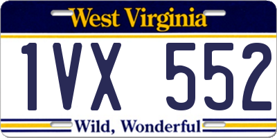 WV license plate 1VX552