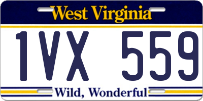 WV license plate 1VX559