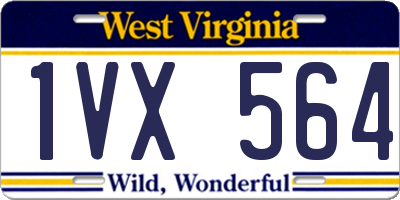 WV license plate 1VX564