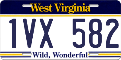 WV license plate 1VX582