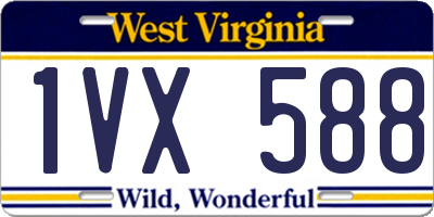 WV license plate 1VX588