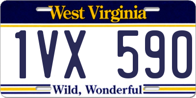 WV license plate 1VX590
