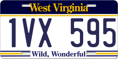 WV license plate 1VX595