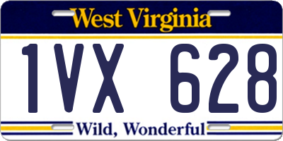 WV license plate 1VX628