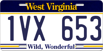 WV license plate 1VX653