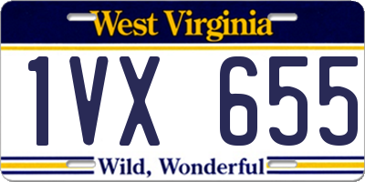 WV license plate 1VX655