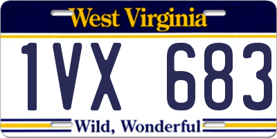WV license plate 1VX683