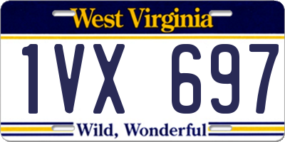 WV license plate 1VX697