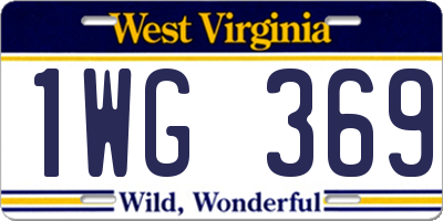 WV license plate 1WG369