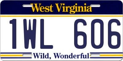 WV license plate 1WL606