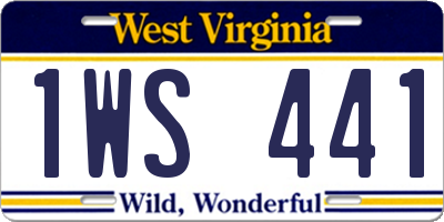 WV license plate 1WS441