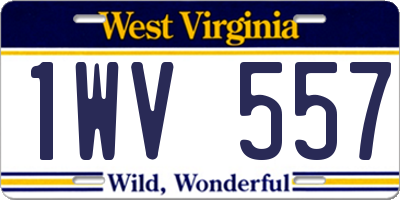WV license plate 1WV557