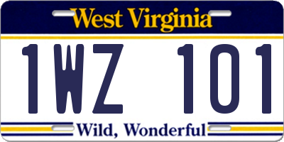 WV license plate 1WZ101