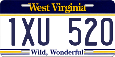 WV license plate 1XU520