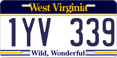 WV license plate 1YV339