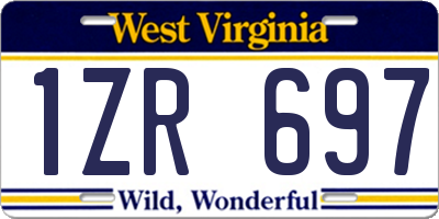 WV license plate 1ZR697