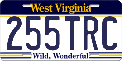 WV license plate 255TRC