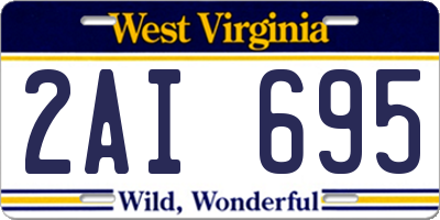 WV license plate 2AI695