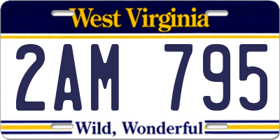 WV license plate 2AM795