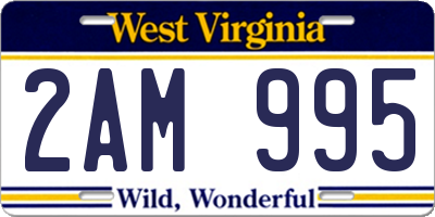 WV license plate 2AM995