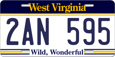 WV license plate 2AN595